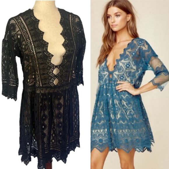 Jen's Pirate Booty Sagrada Romeo Mini Dress in Black Small - Picture 1 of 11